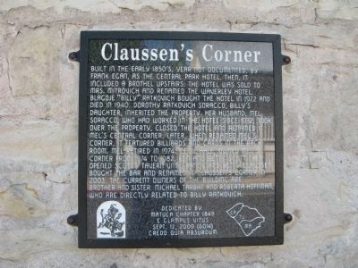 Claussen’s Corner Marker image. Click for full size.