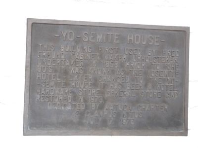 Yo- Semite House Marker image. Click for full size.