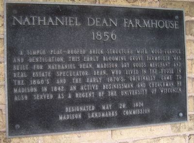 Nathaniel Dean Farmhouse Marker image. Click for full size.