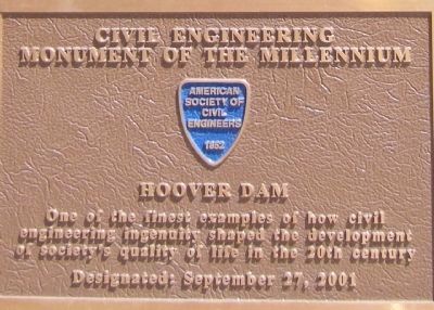 Civil Engineering Monument of the Millennium Marker image. Click for full size.