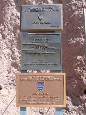 Hoover Dam Markers image. Click for full size.