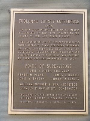 Tuolumne County Courthouse Marker image. Click for full size.