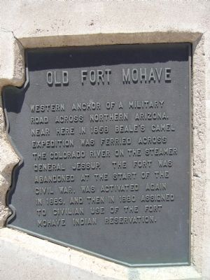 Old Fort Mohave Marker image. Click for full size.
