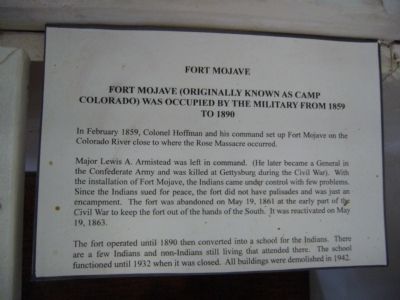 Old Fort Mohave image. Click for full size.