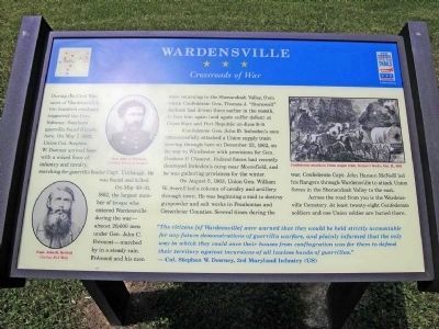 Wardensville - Crossroads of War Marker. Click for full size. Wardensville - Crossroads of War Marker image. Click for full size.