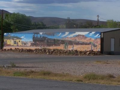 Beatty railroad mural. Click for full size. Beatty railroad mural image. Click for full size.