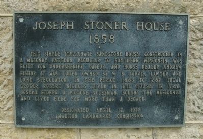 Joseph Stoner House Marker image. Click for full size.