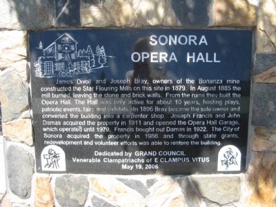 Sonora Opera Hall Marker image. Click for full size.
