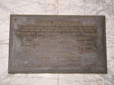 Veterans Memorial Hall - World War I image. Click for full size.