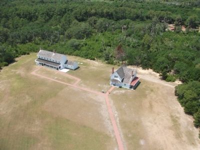 View of the Keepers Quarters From the Top of the Lighthouse. Click for full size. View of the Keepers Quarters From the Top of the Lighthouse image. Click for full size.