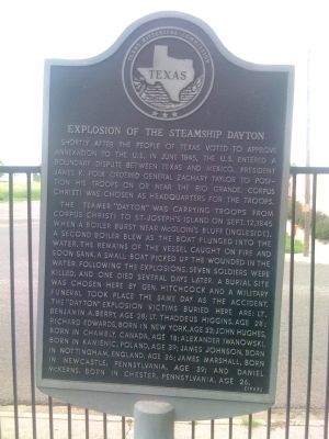 Explosion of the Steamship Dayton Marker. Click for full size. Explosion of the Steamship Dayton Marker image. Click for full size.