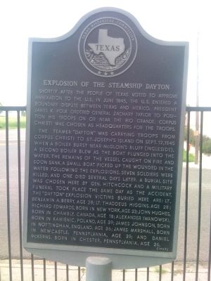 Explosion of the Steamship Dayton Marker image. Click for full size.
