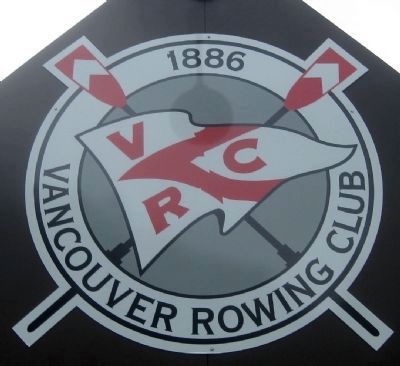 Vancouver Rowing Club Seal - on the clubhouse above the entrance. image. Click for full size.