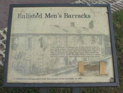 Enlisted Men's Barracks Marker image. Click for full size.