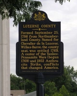 Luzerne County Marker image. Click for full size.