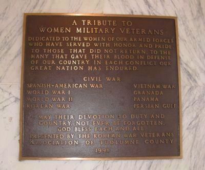 Tribute to Women Military Veterans Marker image. Click for full size.