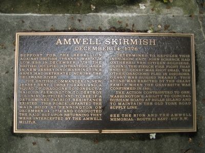 Amwell Skirmish Marker image. Click for full size.