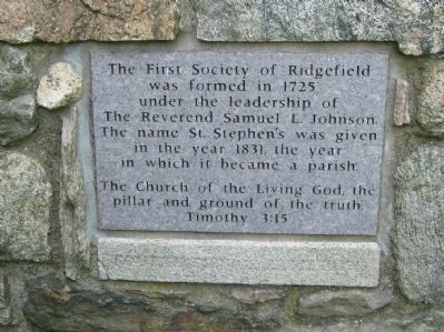 The First Society of Ridgefield Marker image. Click for full size.