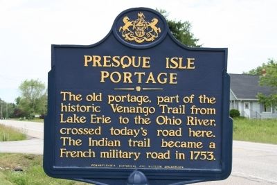 Presque Isle Portage Marker. Click for full size. Presque Isle Portage Marker image. Click for full size.