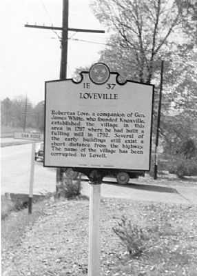 An Earlier Version of the Loveville Marker image. Click for full size.