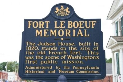 Fort Le Boeuf Memorial Marker image. Click for full size.