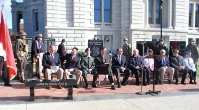 Dedication of Clinton County War Memorial image. Click for full size.