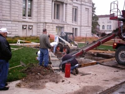 Began Construction of Clinton County War Memorial image. Click for full size.