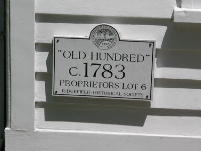 "Old Hundred" Marker on the Aldrich Contemporary Art Museum image. Click for full size.