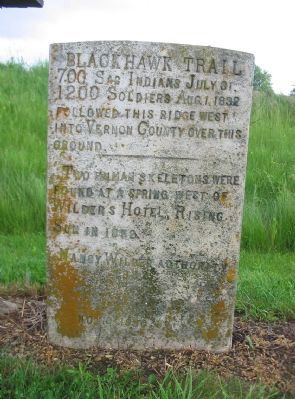 Black Hawk Trail Marker. Click for full size. Black Hawk Trail Marker image. Click for full size.