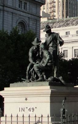 Pioneer Monument - close up: "In ’49" image. Click for full size.