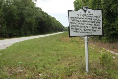 Woodlands Marker seen looking east along Heritage Highway (U.S. 78) image. Click for full size.