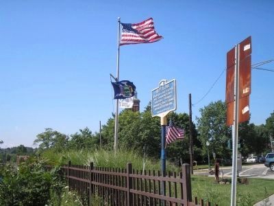 Marker on E Boston Post Road. Click for full size. Marker on E Boston Post Road image. Click for full size.