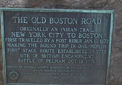 The Old Boston Road Marker image. Click for full size.