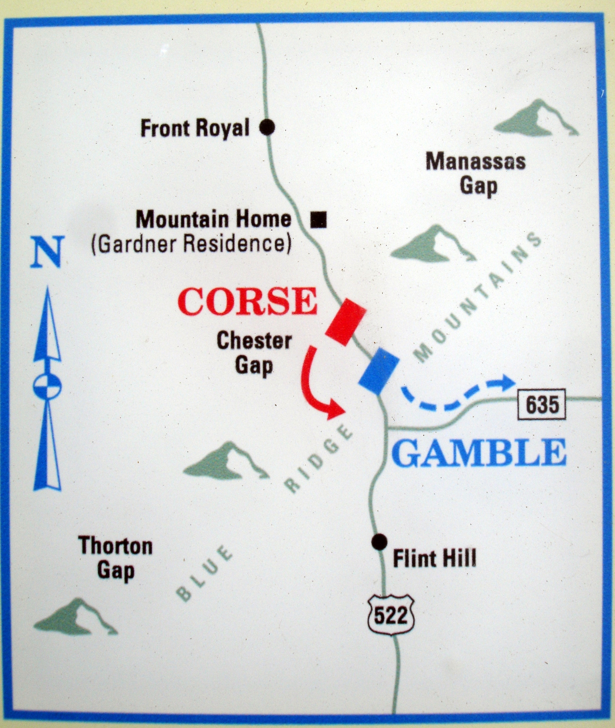 Close-up of Map on Marker