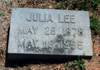 Julia Lee Tombstone image. Click for full size.