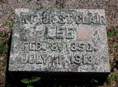 Arthur St. Clair Lee Tombstone image. Click for full size.