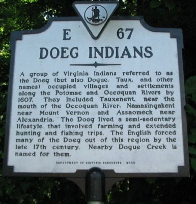 Doeg Indians Marker image. Click for full size.