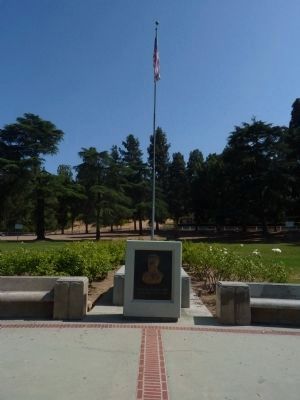 William Mulholland Relief and Flagpole image. Click for full size.