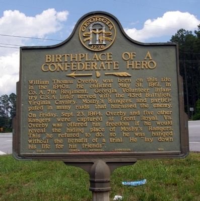 Birthplace of a Confederate Hero Marker image. Click for full size.