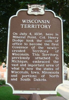 Wisconsin Territory Marker image. Click for full size.