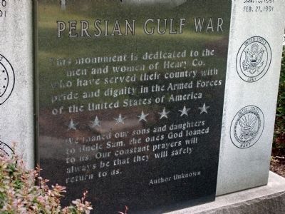 Persian Gulf War Memorial Marker image. Click for full size.