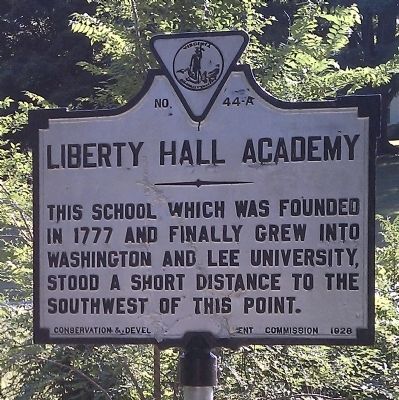 Liberty Hall Academy Marker. Click for full size. Liberty Hall Academy Marker image. Click for full size.