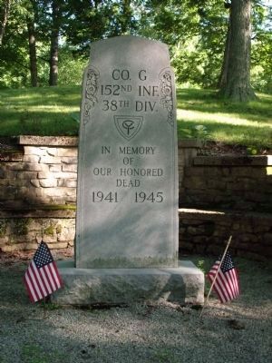 Co. G 152nd Inf. 38th Div. Marker image. Click for full size.