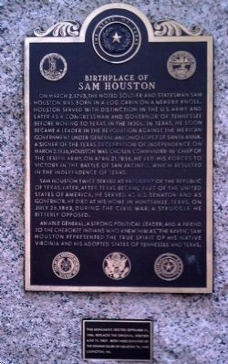 Birthplace of Sam Houston Marker image. Click for full size.