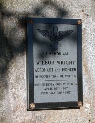Wilbur Wright Aeronaut and Pioneer Marker image. Click for full size.
