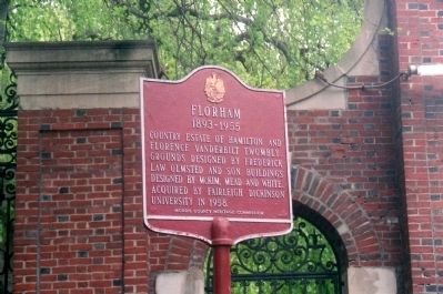 Florham 1893-1955 Marker. Click for full size. Florham 1893-1955 Marker image. Click for full size.