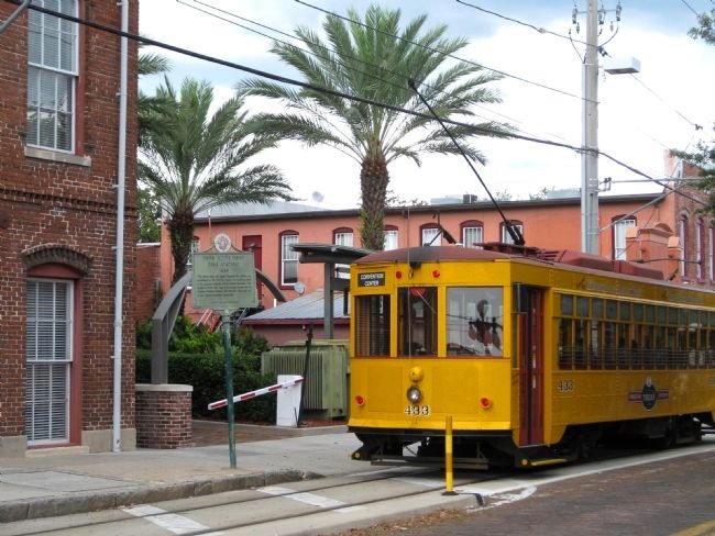Historic Marker and TECO Line Streetcar #433 image. Click for full size.