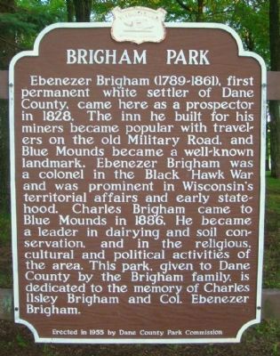 Brigham Park Marker. Click for full size. Brigham Park Marker image. Click for full size.