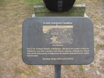 10-Inch Confederate Columbiad Marker image. Click for full size.