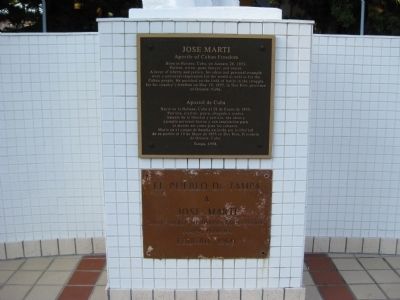 Jose Marti 1998 Marker and 1960 Dedication Plaque image. Click for full size.